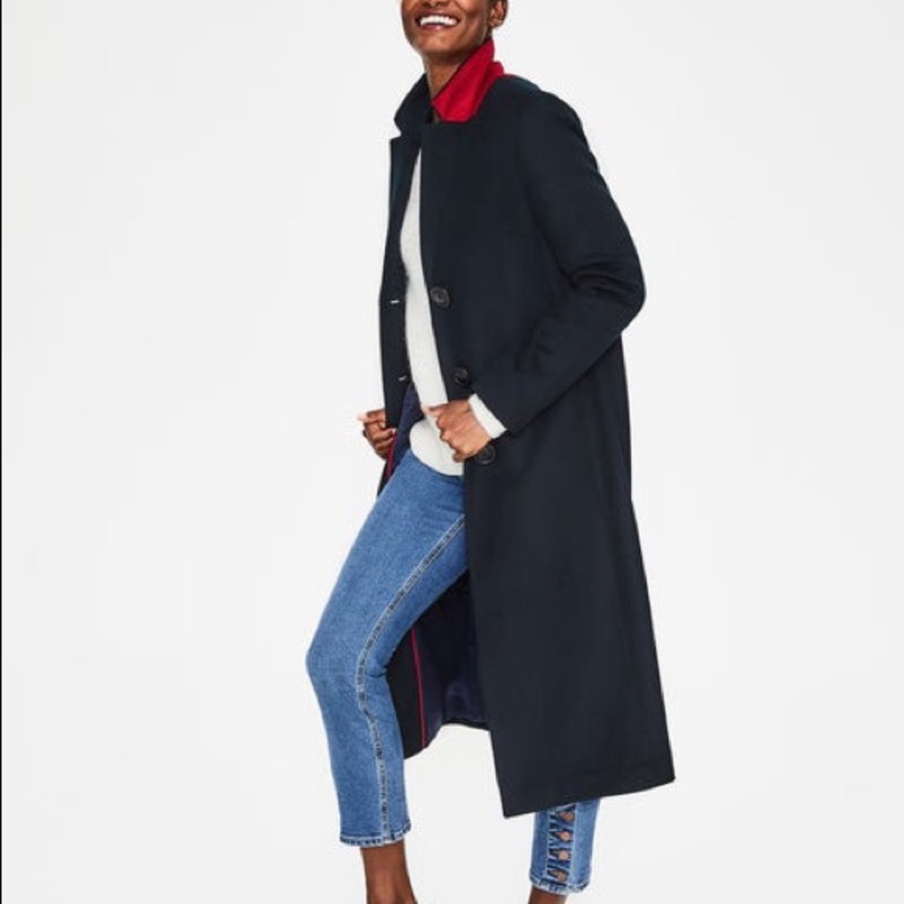 Brand new Boden long wool blend coat